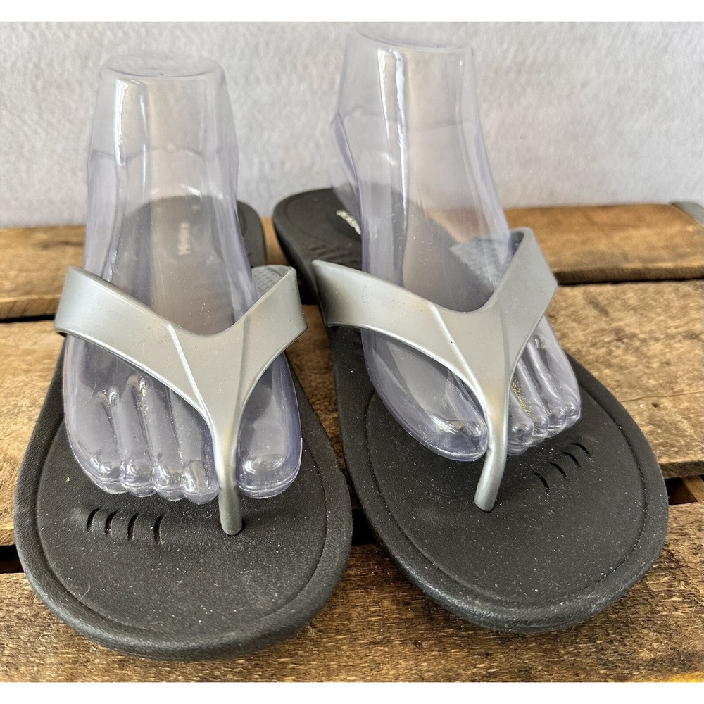 Okabashi Black Flip Flops Sandals Slides Men’s Sz 8